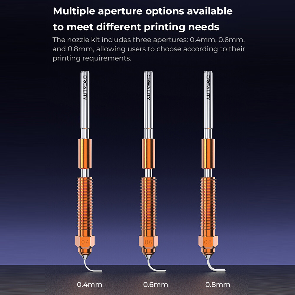 "Unicorn" Quick-Swap Nozzle,0.4mm Nozzles Copper Alloy for K1C/Ender-3 V3/Plus