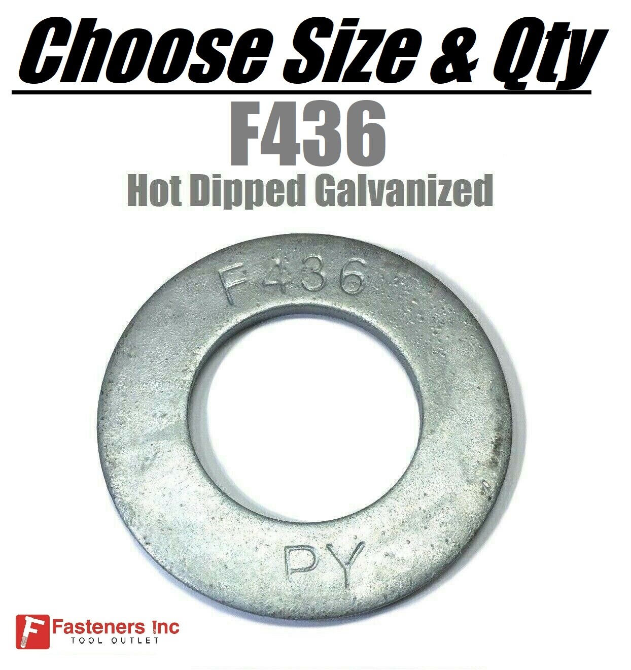 Flat Washers F436 Structural Washers Hot Dipped Galvanized - Sizes 1/4" - 2"