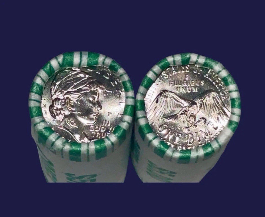 1776-2026 P And D Dime Emerging Liberty Rolls Quincentennial Uncirculated 2 Roll