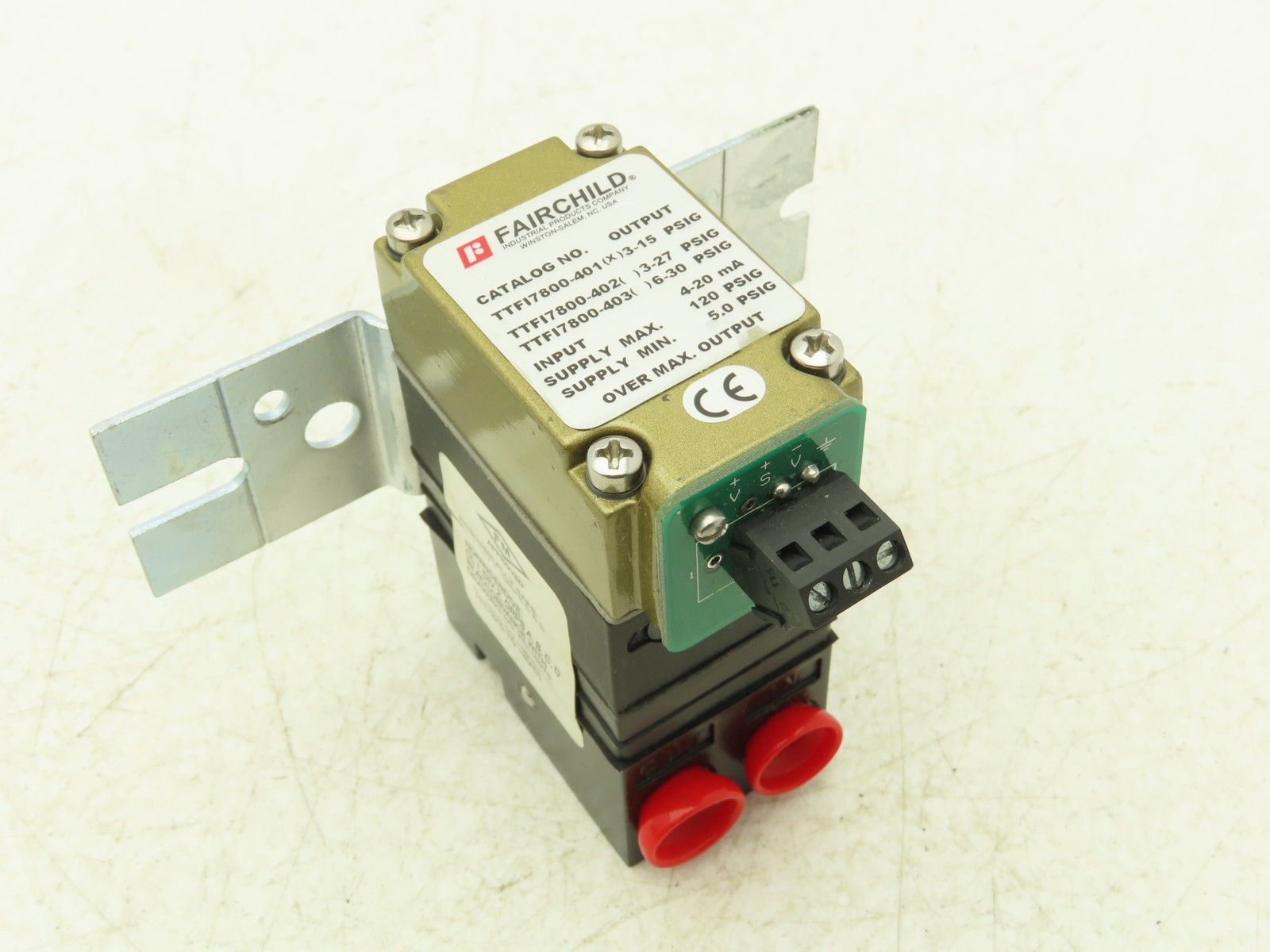 Fairchild TTF17800-401 Electro Pneumatic Pressure Transducer Input 120 PSIG