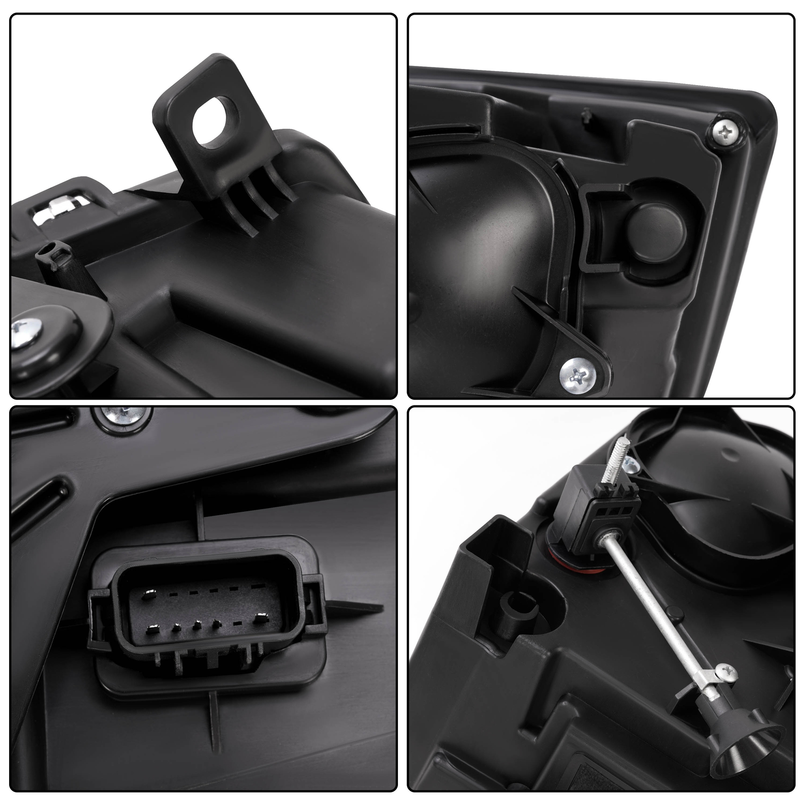 HECASA Halogen Pair Headlight For Cadillac CTS 08-15 Left and Right With Bulbs