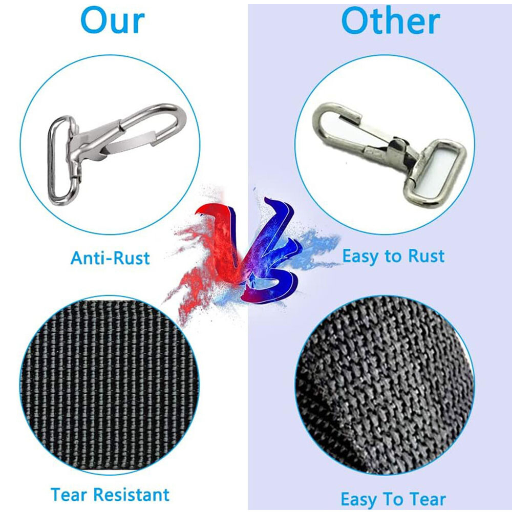 4X 28" To 60" Top Tie Down Webbing Straps For Bimini With Loop Snap Hook NEW