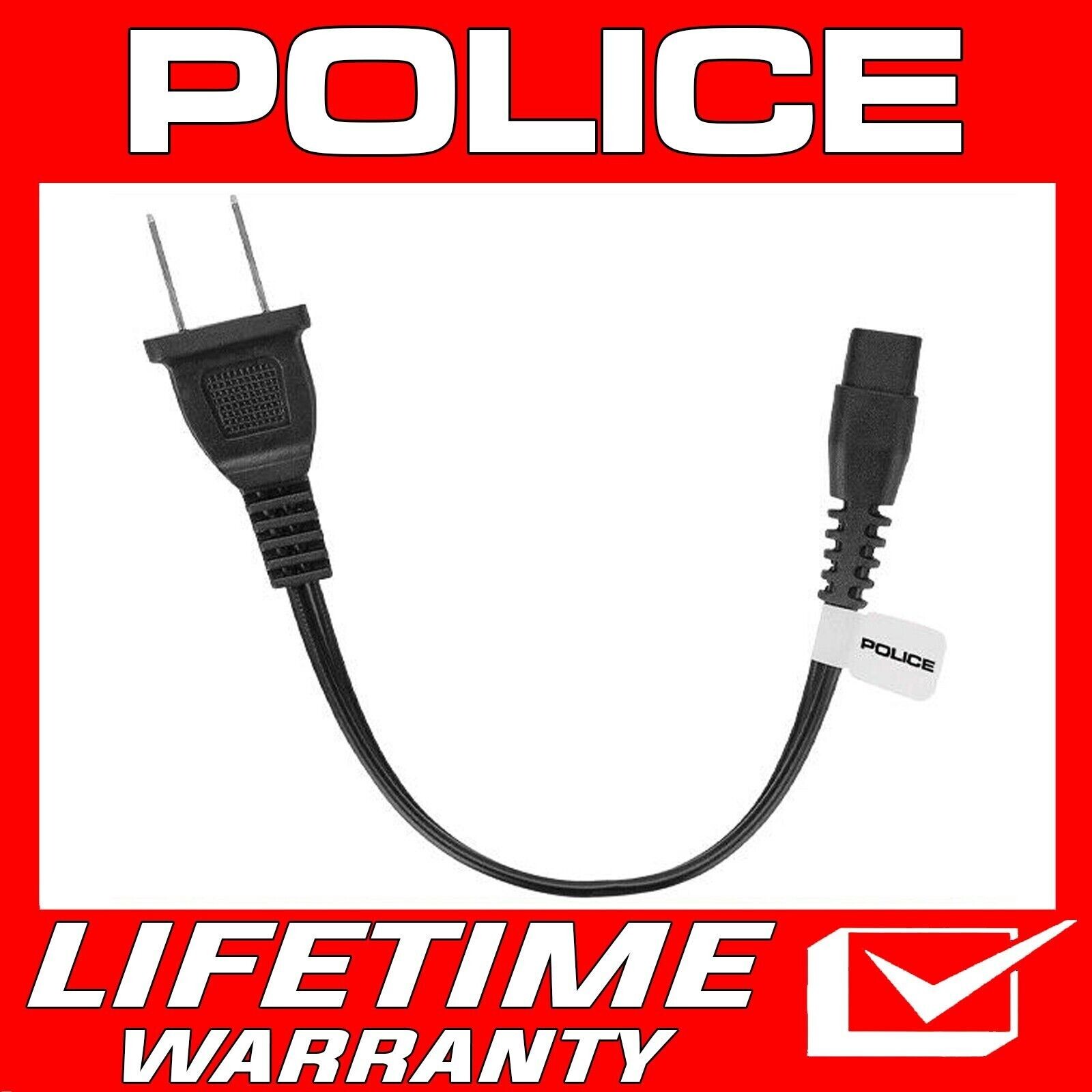 POLICE Stun Gun Charger Charging Cord Universal Fits Most Stun Gun Models Brands
