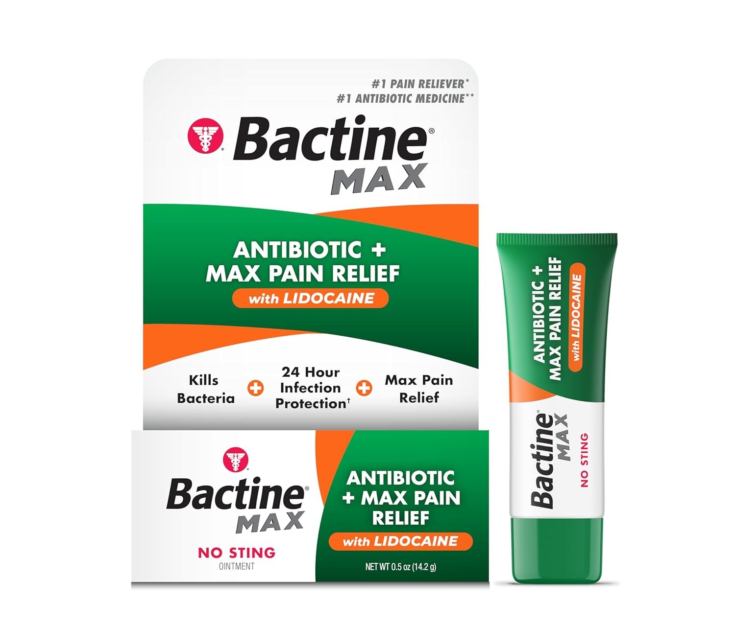 Bactine MAX Antibiotic + Pain Relieving Ointment - with...