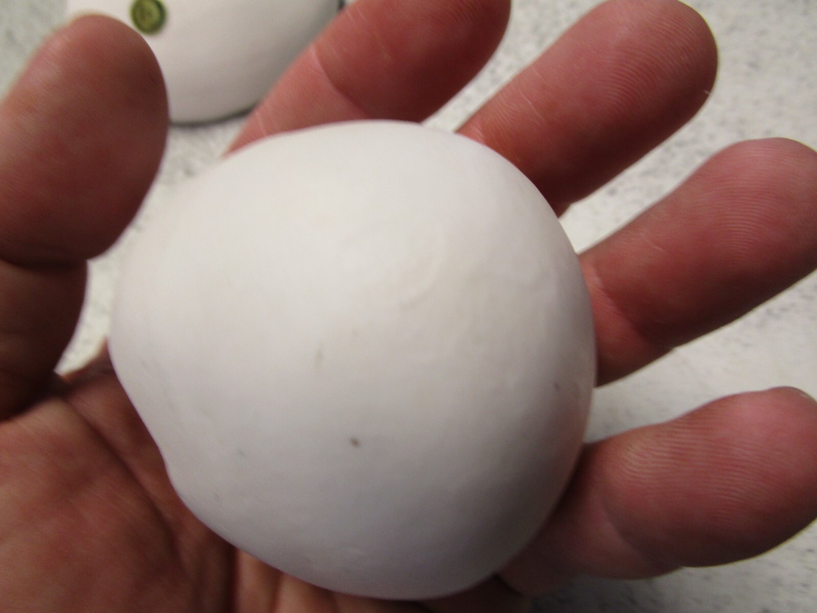 VTG 90s NOS Creepy Face MORTAR PESTLE set head pottery clay craft freaky oddity