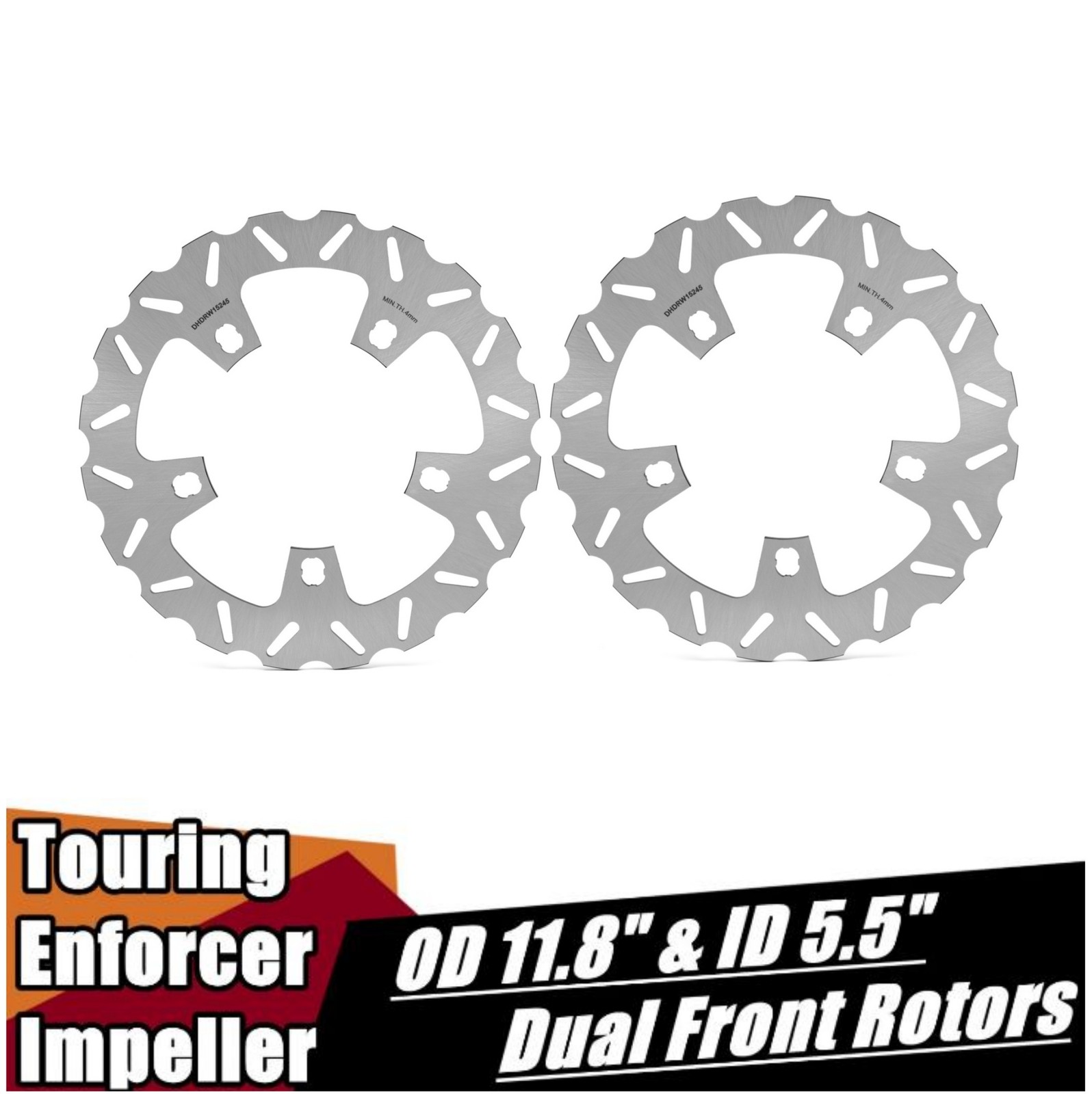 Enforcer 11.8" Front Brake Rotors for Harley Touring Electra Glide Road King 14+