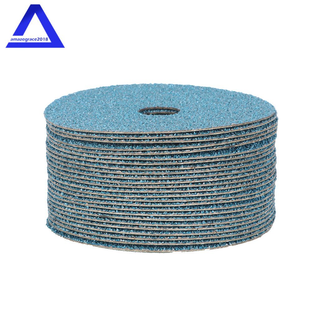 25 Pack 5" x 7/8" 24 Grit Zirconia Resin Fiber Disc Grinding and Sanding Discs