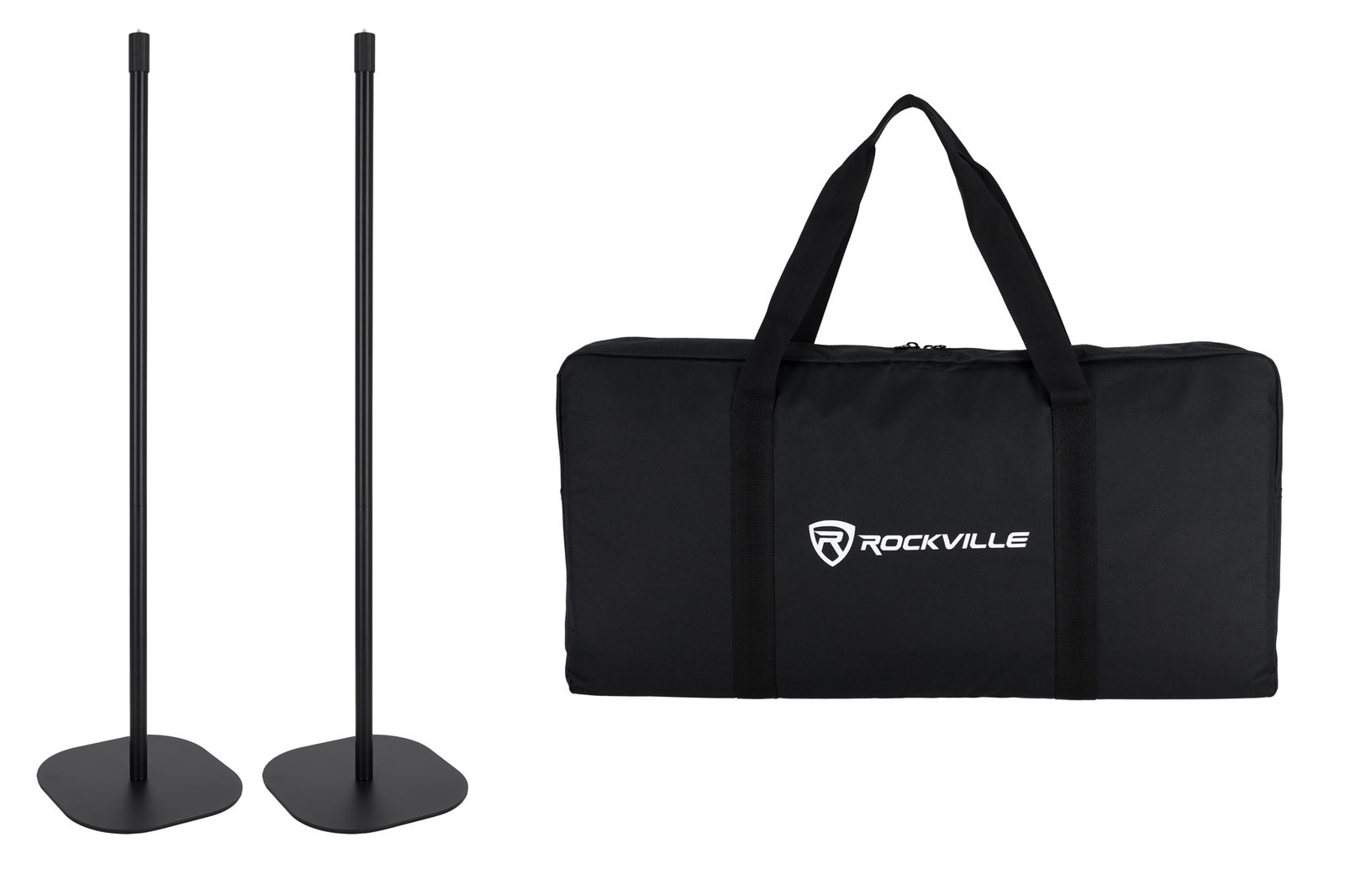 Rockville SABER STAND X2 BLACK Pair of Stands for Rock Saber Lights + Travel Bag
