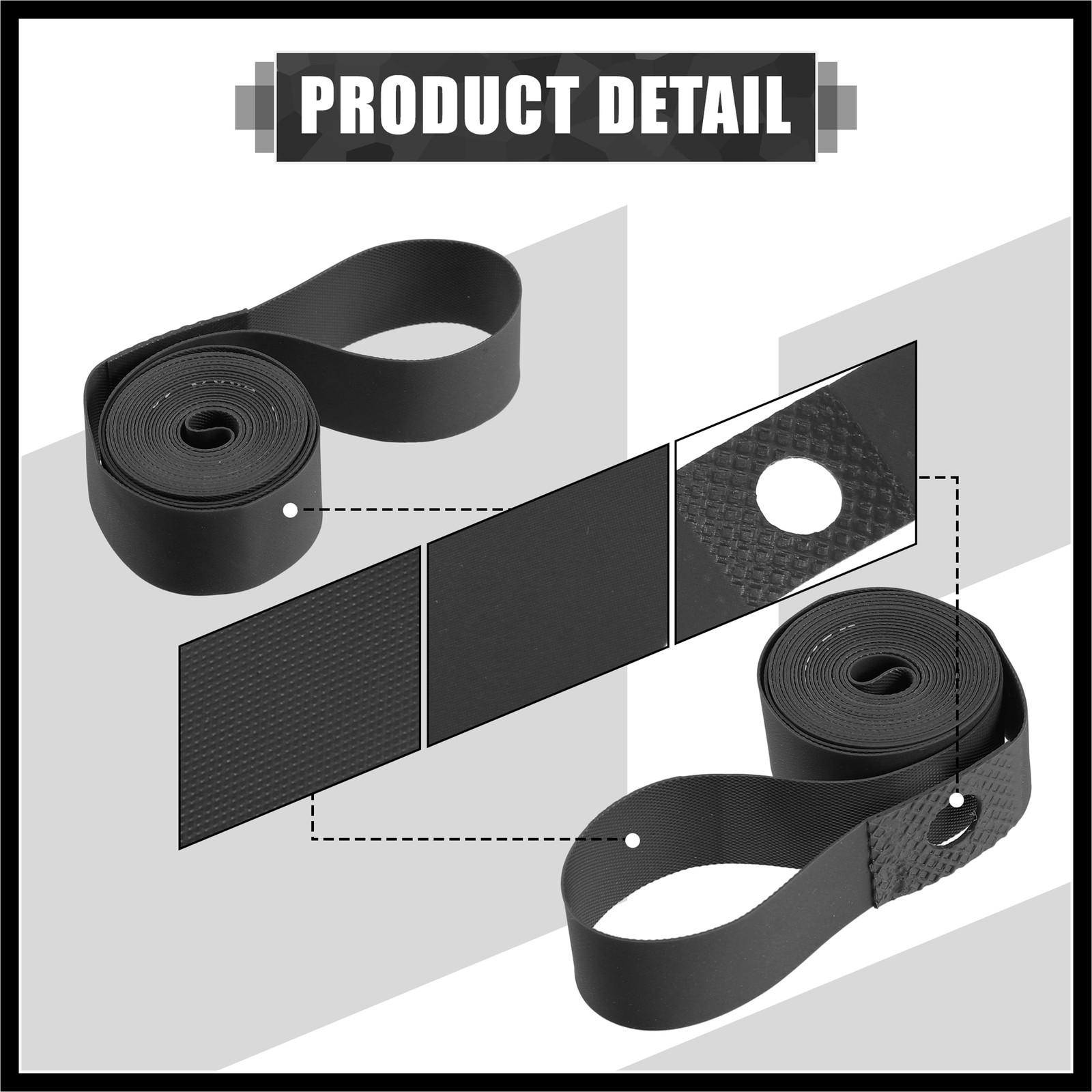 26" Bicycle Bicycle Wheel Rim Strip Rim Tape Liner Inner Tube BPVC BlackPair