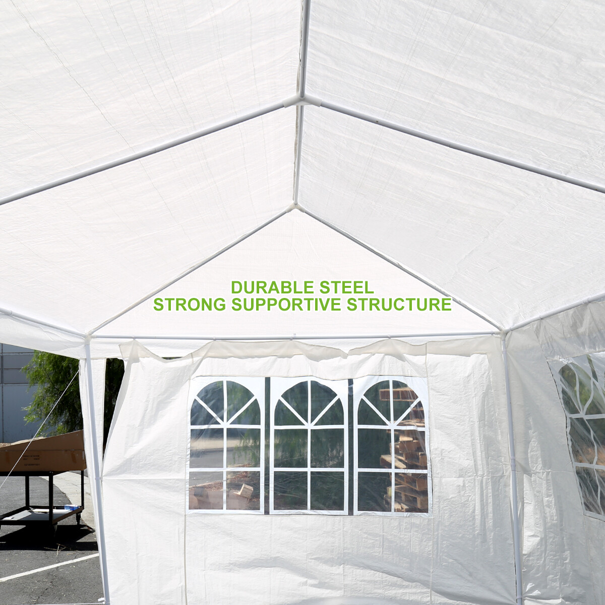 10'x30' Outdoor Canopy Gazebo Patio Wedding Tent Party Pavilion 5-Windows