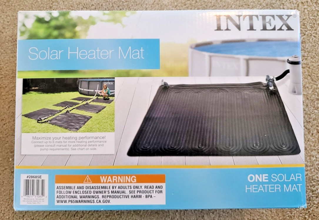 Intex Solar Pool Water Heater Mat 47" x 47" Gallon Above Ground - Black