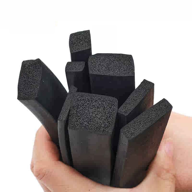 Black Silicone rubber sponge strip Closed Cell Square Foam Backer Rod Seal