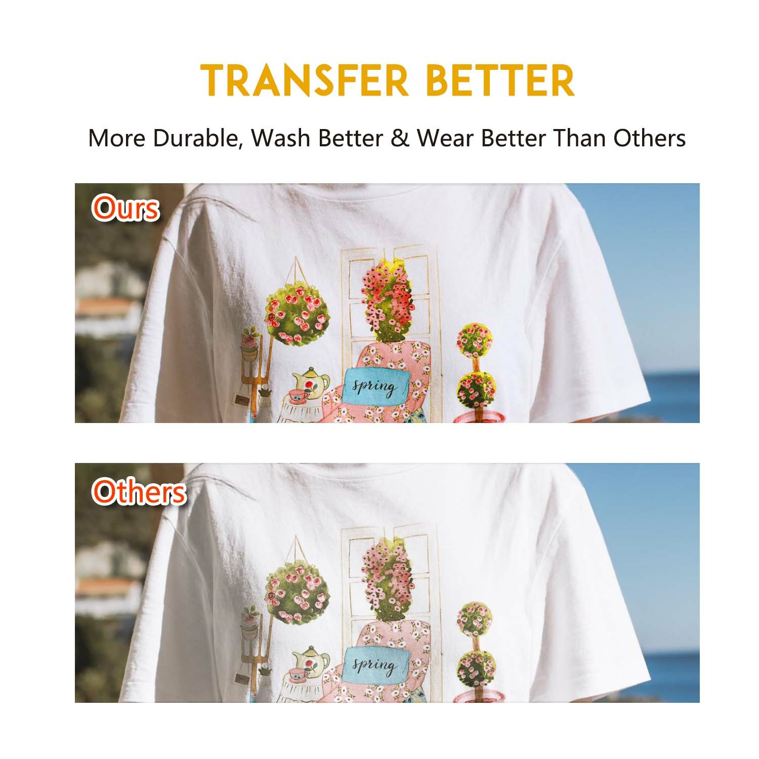 20 Sheets A-SUB Printable Inkjet Light T-shirt Transfer Paper 8.5x11 Iron On