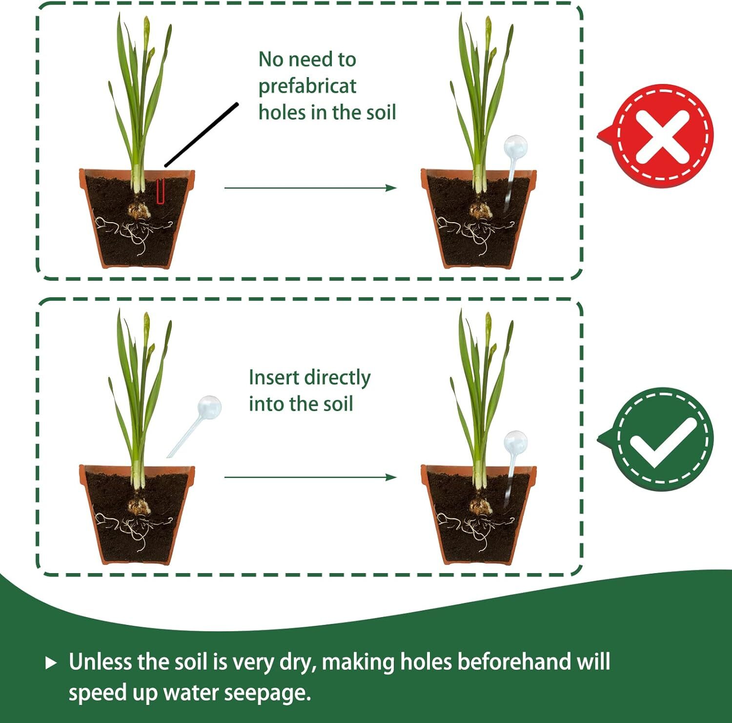 8 Pcs Clear Plant Watering Globes,Plastic Self-Watering Bulbs,Automatic Watering