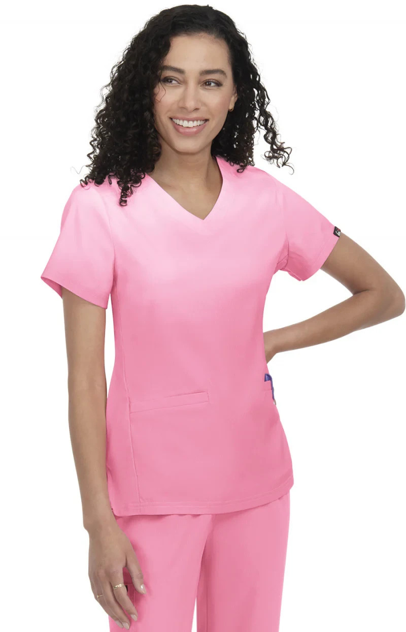 koi Lite Reclaim Women's 2-Pocket Ombre Print Top 1088PLM Multiple Colors