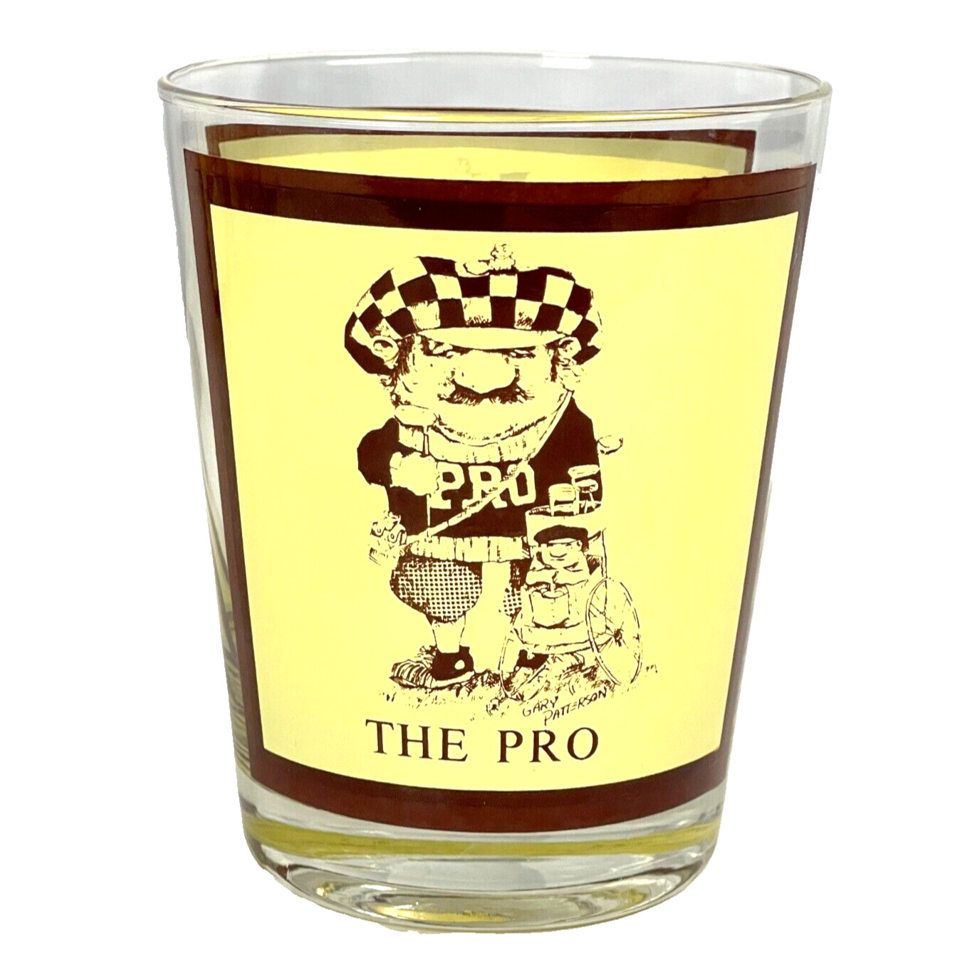 Golf Pro Judgement Hook Shot In Rough 4 Vtg Cocktail Rocks Glass Lot Patterson