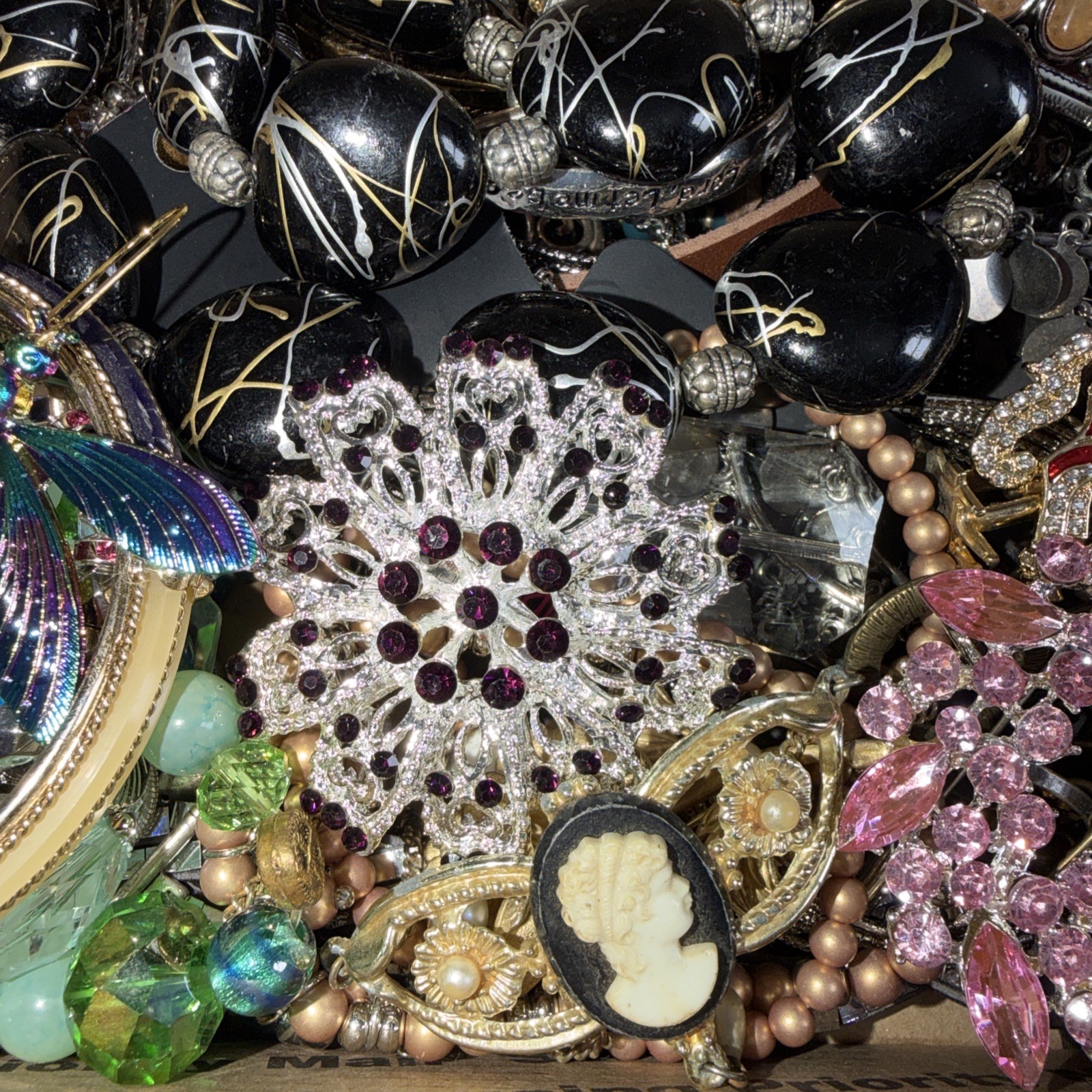 Vintage to Now Jewelry Lot, All Wearable Untested. No Junk. Box A2