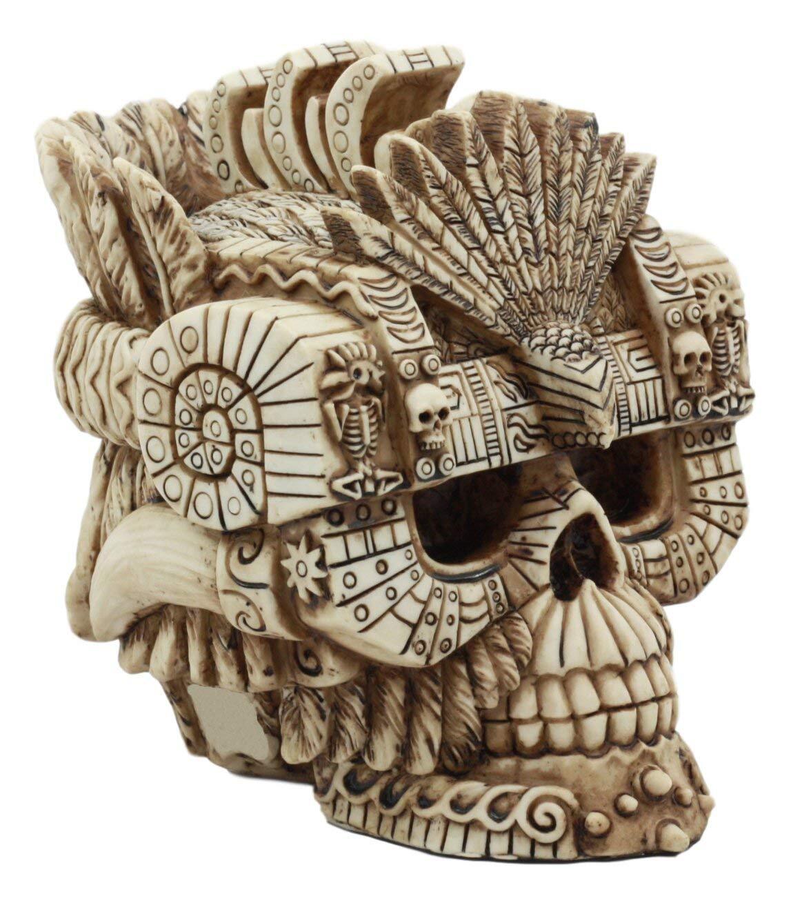 Ebros Aztec Empire Emperor Montezuma Skull Statue Tenochtitlan King Moctezuma
