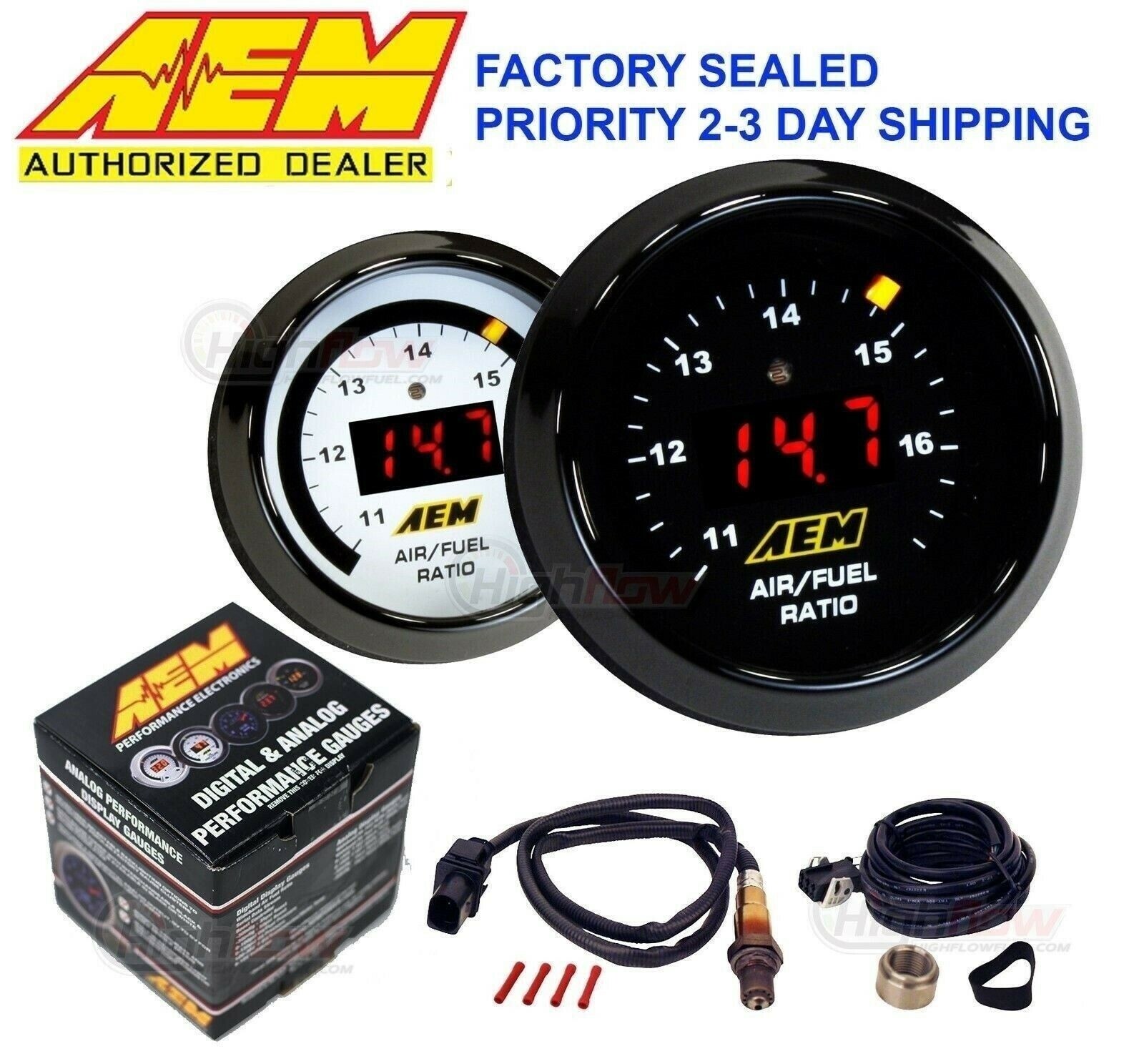 GENUINE AEM 30-4110 Wideband Gauge Controller AFR O2 Air Fuel Ratio 2 1/16" 52mm