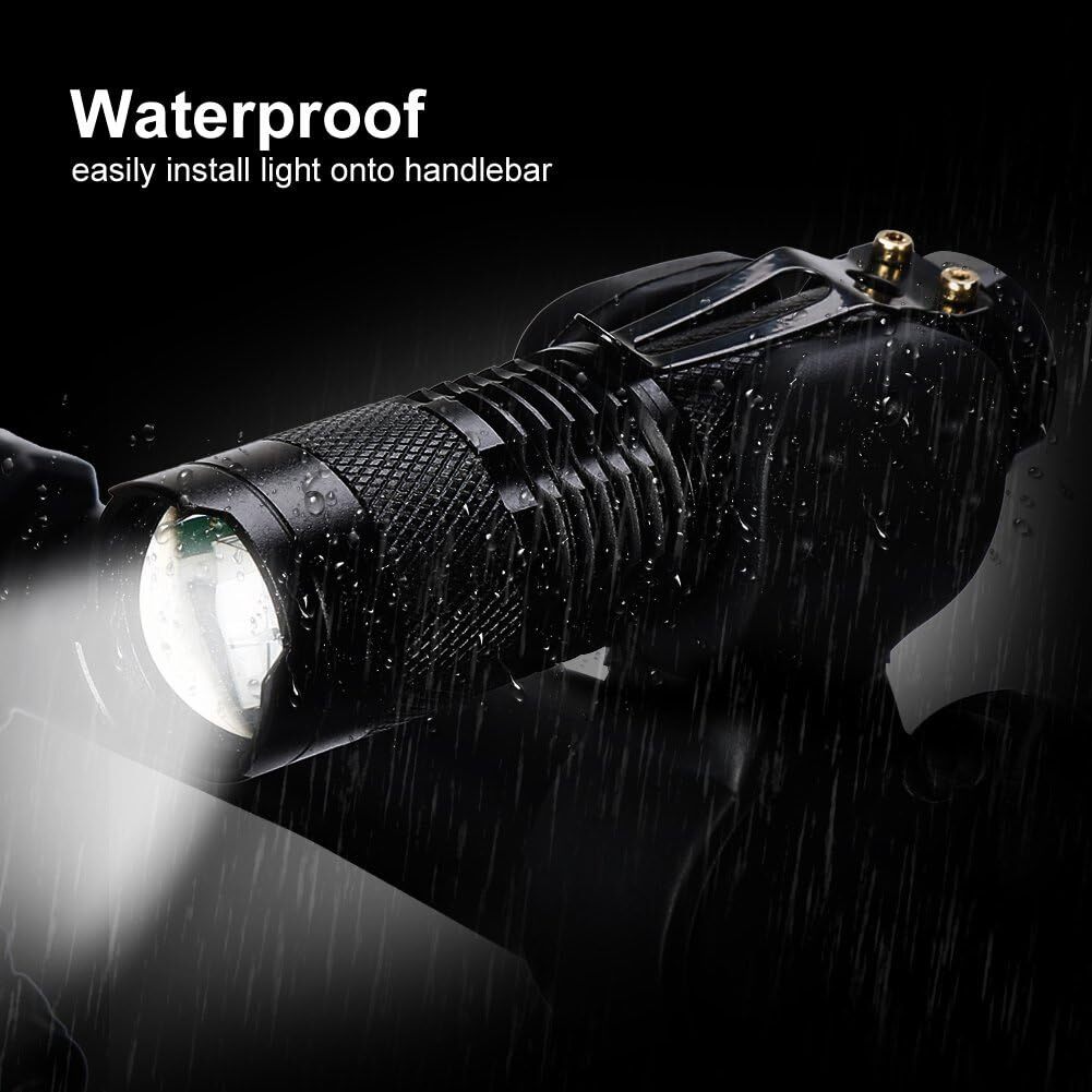 Bike Handlebar Flashlight Mount Bicycle Front Torch Clip LED Headlight Holder