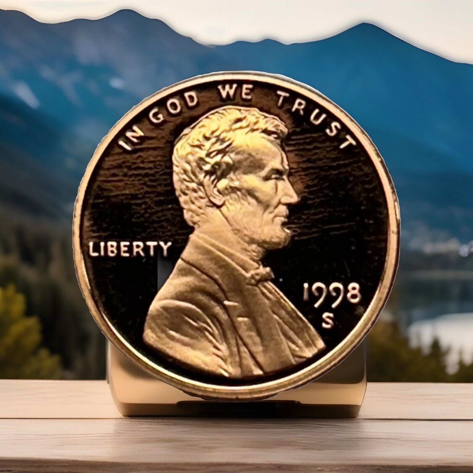 1998-S Red Deep Cameo Proof Lincoln Memorial Cent FREE SHIPPING 2497