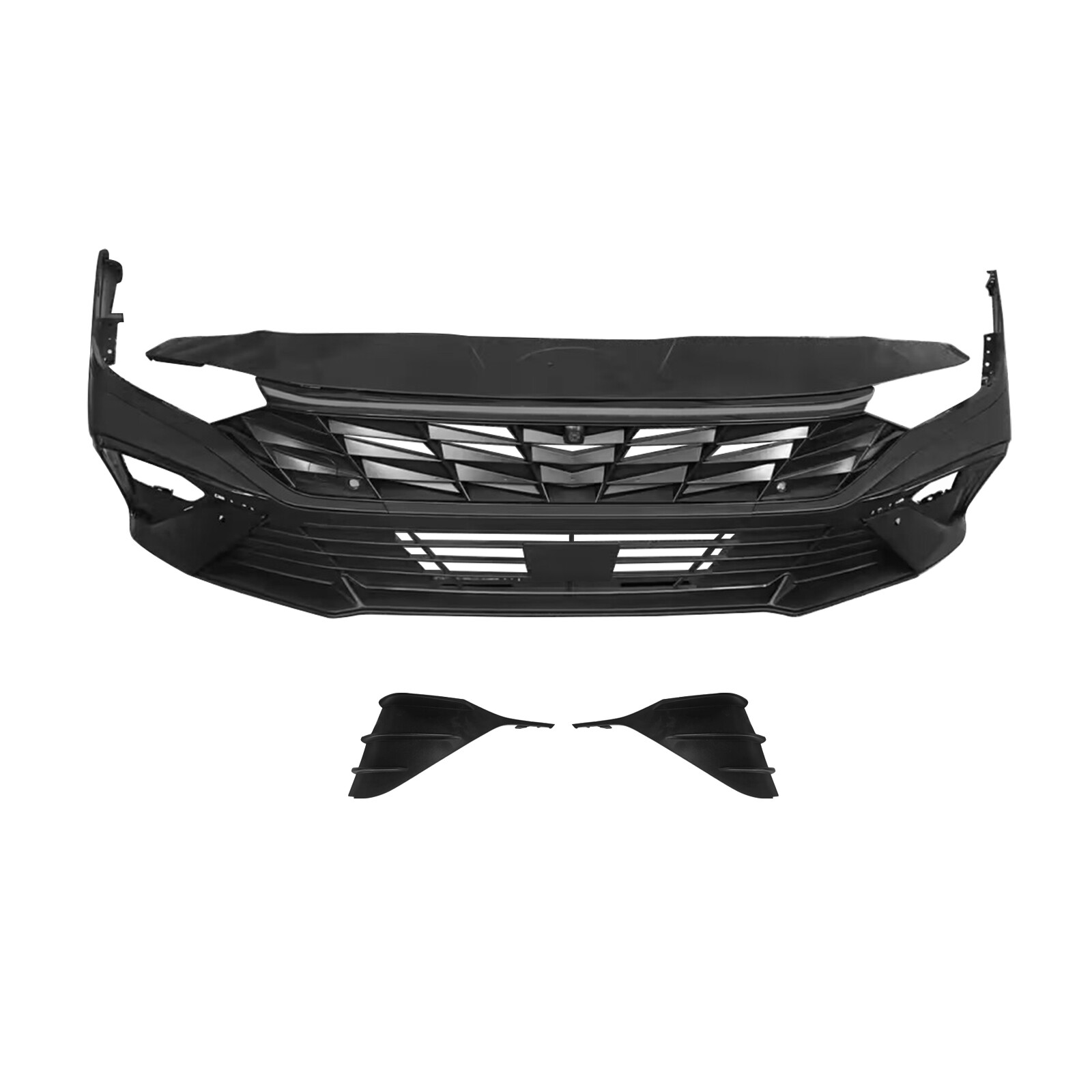 Fits 2024-2025 Elantra KR Built New Front Bumper Complete Kit With Sensor Holes