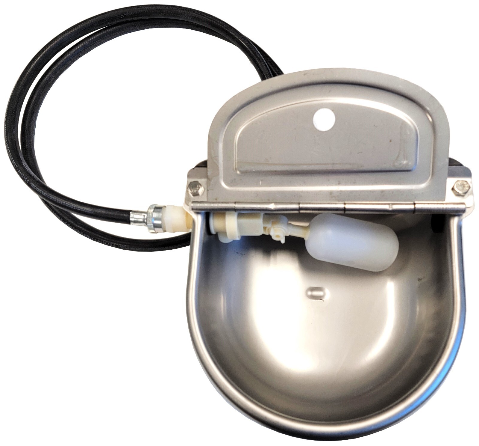 STAINLESS STEEL STOCK WATERER & HOSE & FITTING HORSE CATTLE GOAT SHEEP PIG DOG