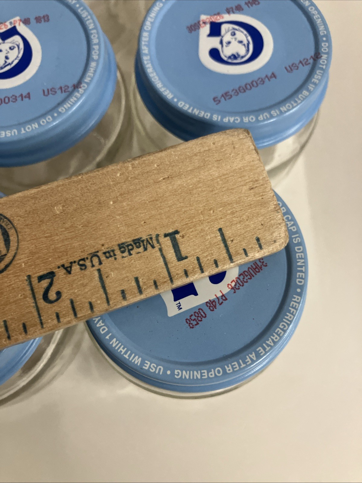 GERBER EMPTY Baby Food Jars Lot of 12 Glass Jars w Lids for Crafts Storage