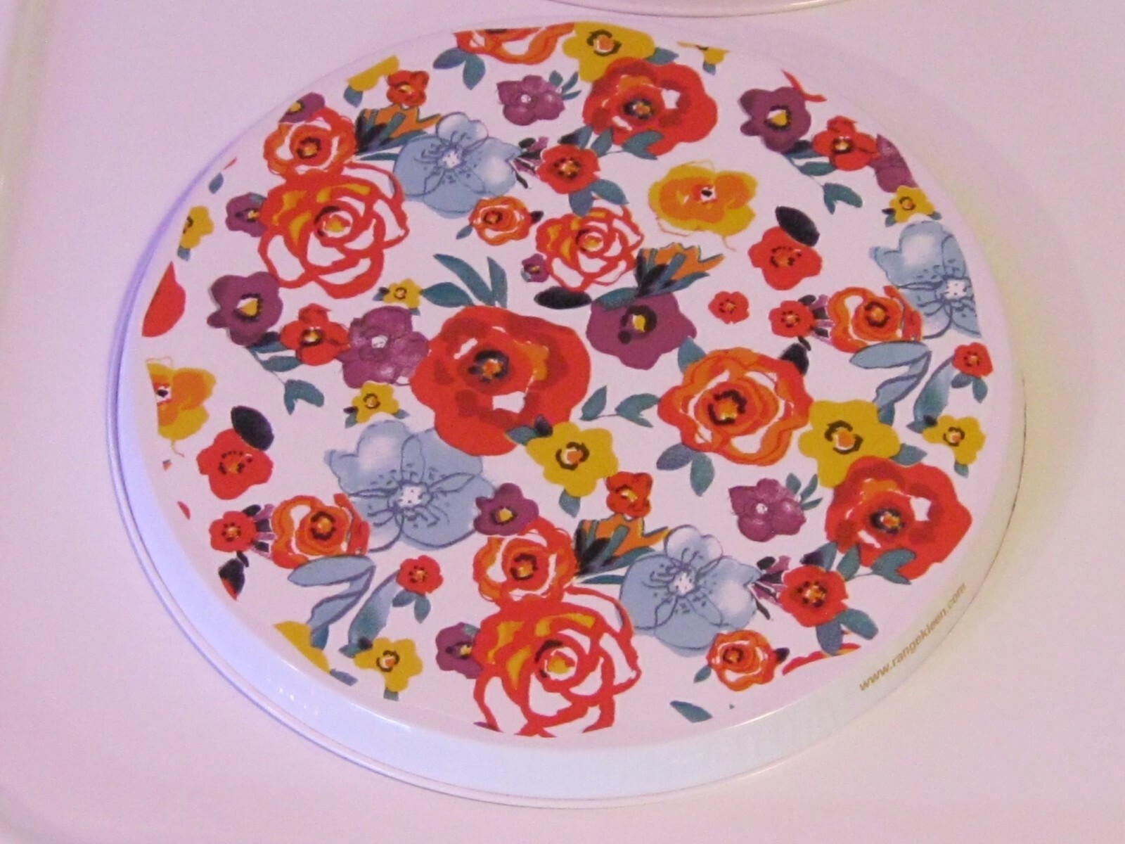 NEW HANDCRAFTED PIONEER WOMAN FLEA MARKET FLORAL LAMINATED STOVE BURNER COVERS