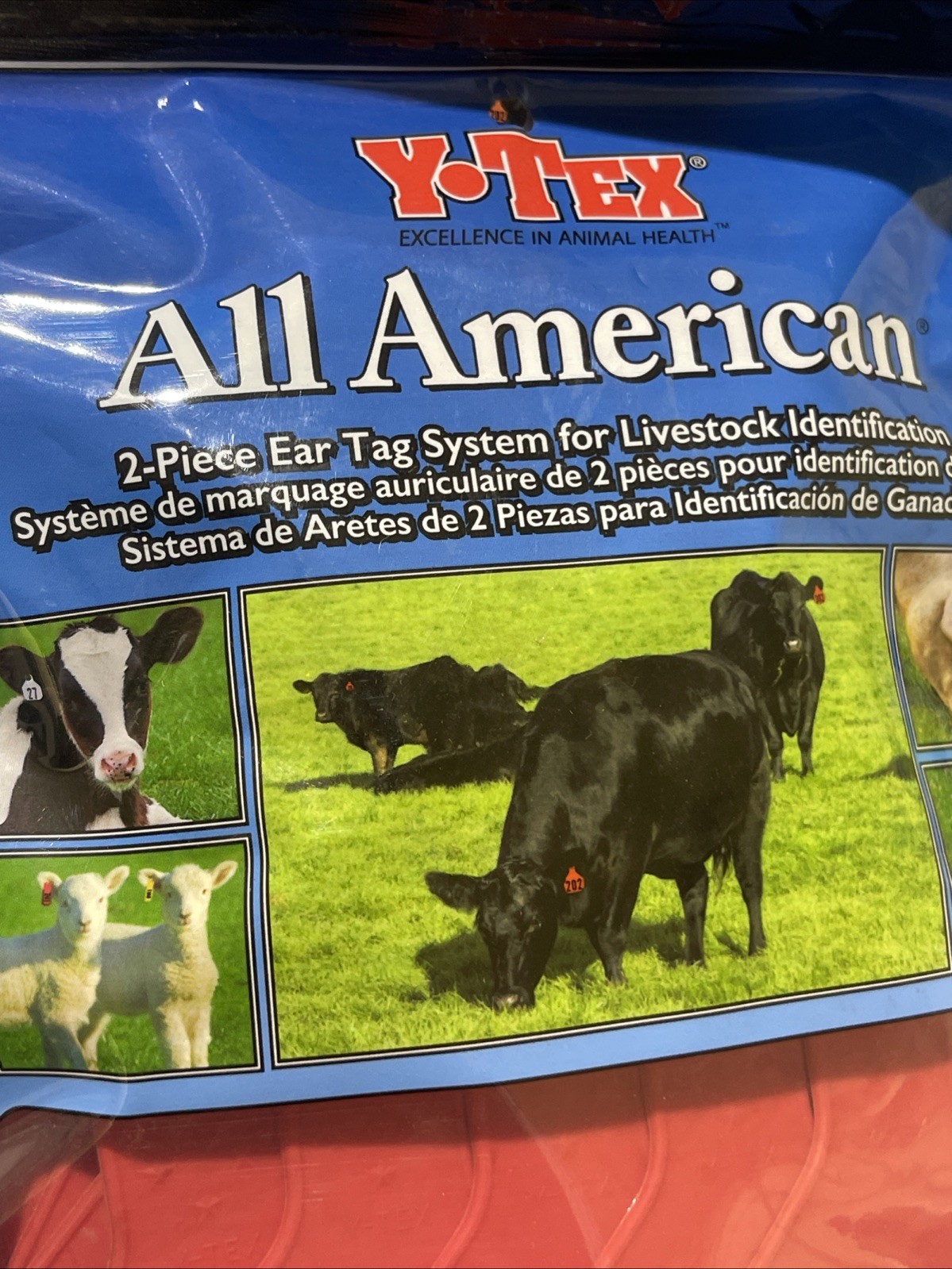 Y-Tex 4 Star Large Cattle Tags 25 Pack, 2 Piece Ear Tag System, Red AA, 101-125