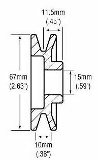 Single Groove DENSO Alternator V Belt Pulley Isuzu Toyota 15mmID