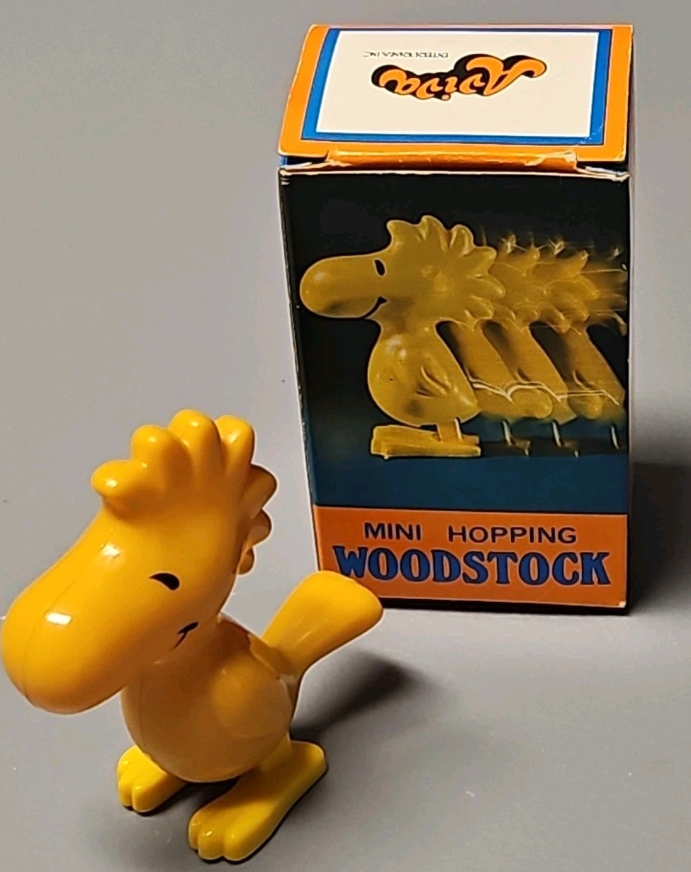 Vintage Aviva Mini Hopping Woodstock Wind-Up Toy