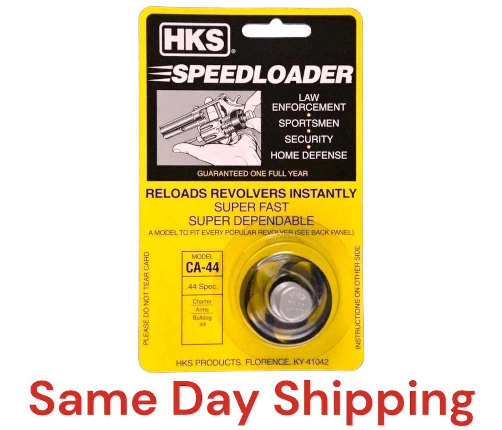 HKS, Speedloader, 44 Special, Charter Arms, Taurus, S&W 696, Rossi, Black CA-44