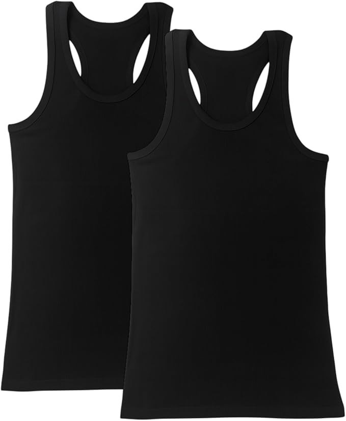 Pajama R Us Women's 2-Pack Racer Back Tank Tops Size S M L XL XXL