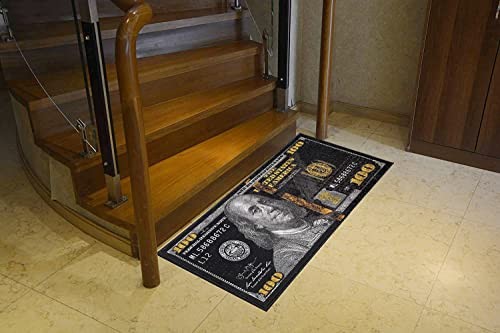 Huahoo Black Money Rugs 100 Dollar Bill Area Rug Door Mat Runner For L
