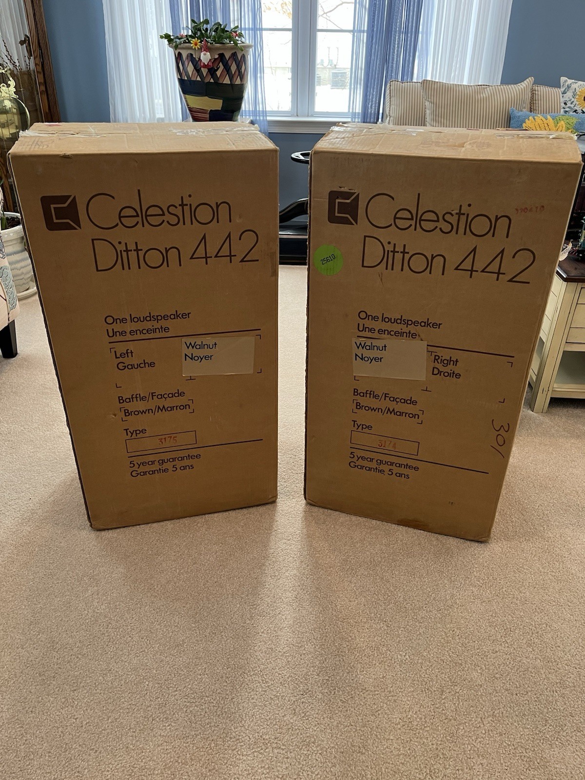 Amazing Pair of NOS Celestion Ditton 442 3-Way 12" Woofer Floorstand Speakers