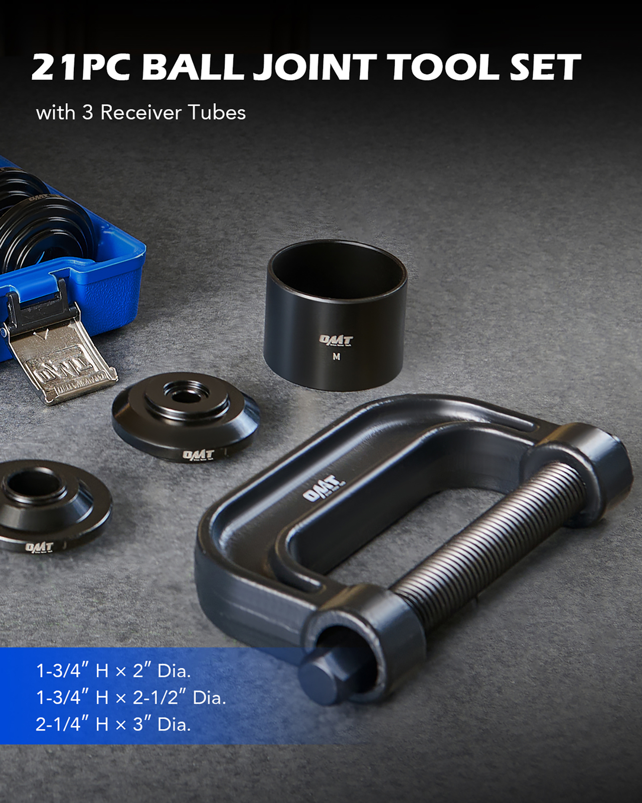 21Pcs Auto Ball Joint Press U Repair Removal Installer Tool & Master Adapter Kit