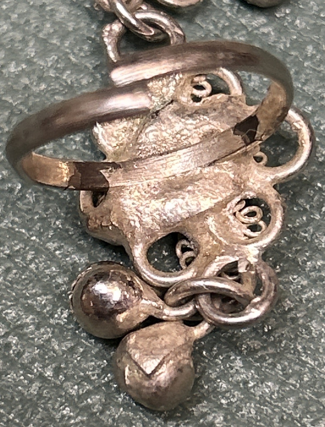 Bedouin Hand Jewelry with Silver Lace-style Harness Arabian Bracelet/Ring UNIQUE