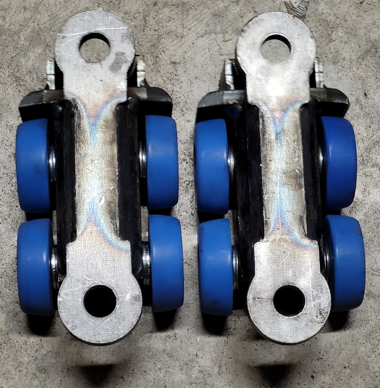 x2 Custom Made Dolly track skate wheels /Speed rail Linkable