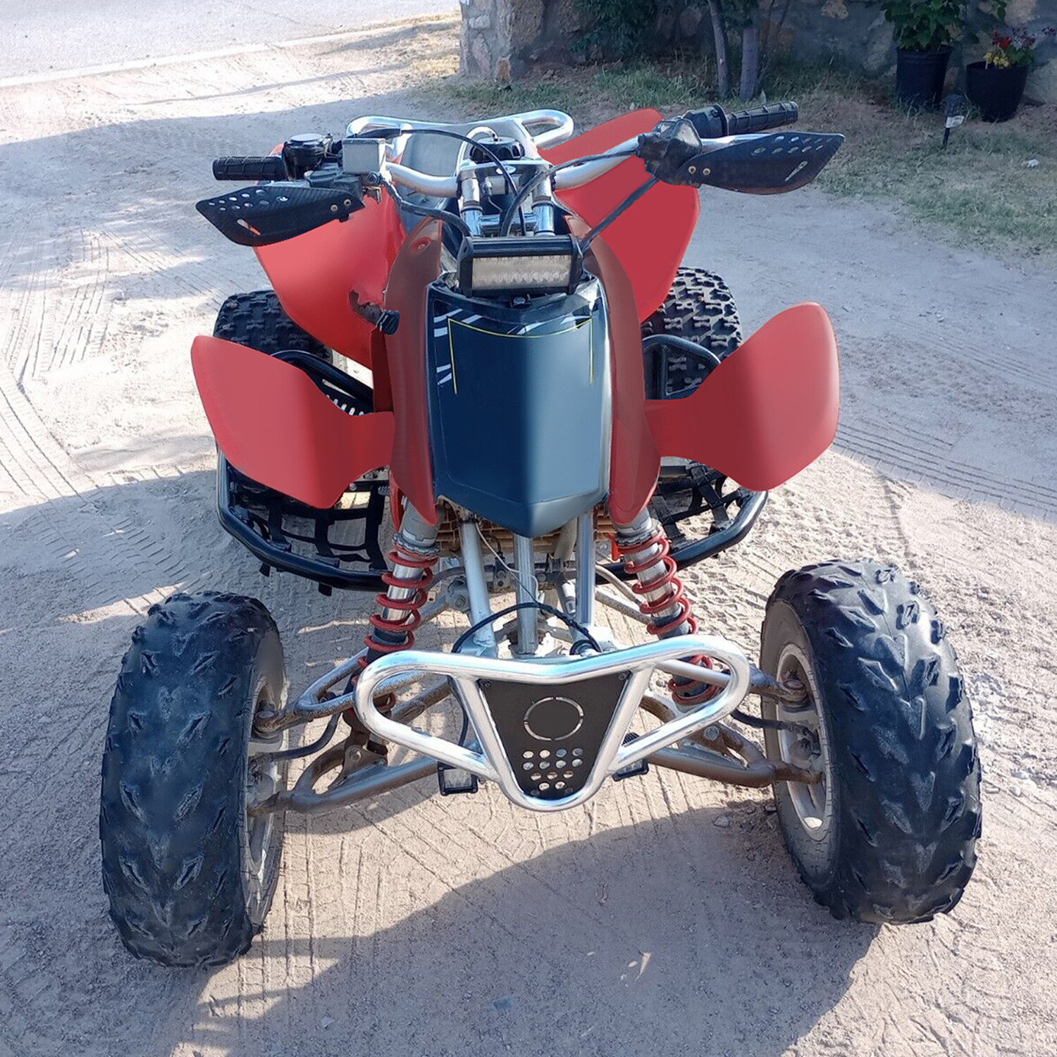 For Honda TRX 450R Sportrax 450 Nerf Bars Pro Peg Heel Guard Aluminum Black Pair