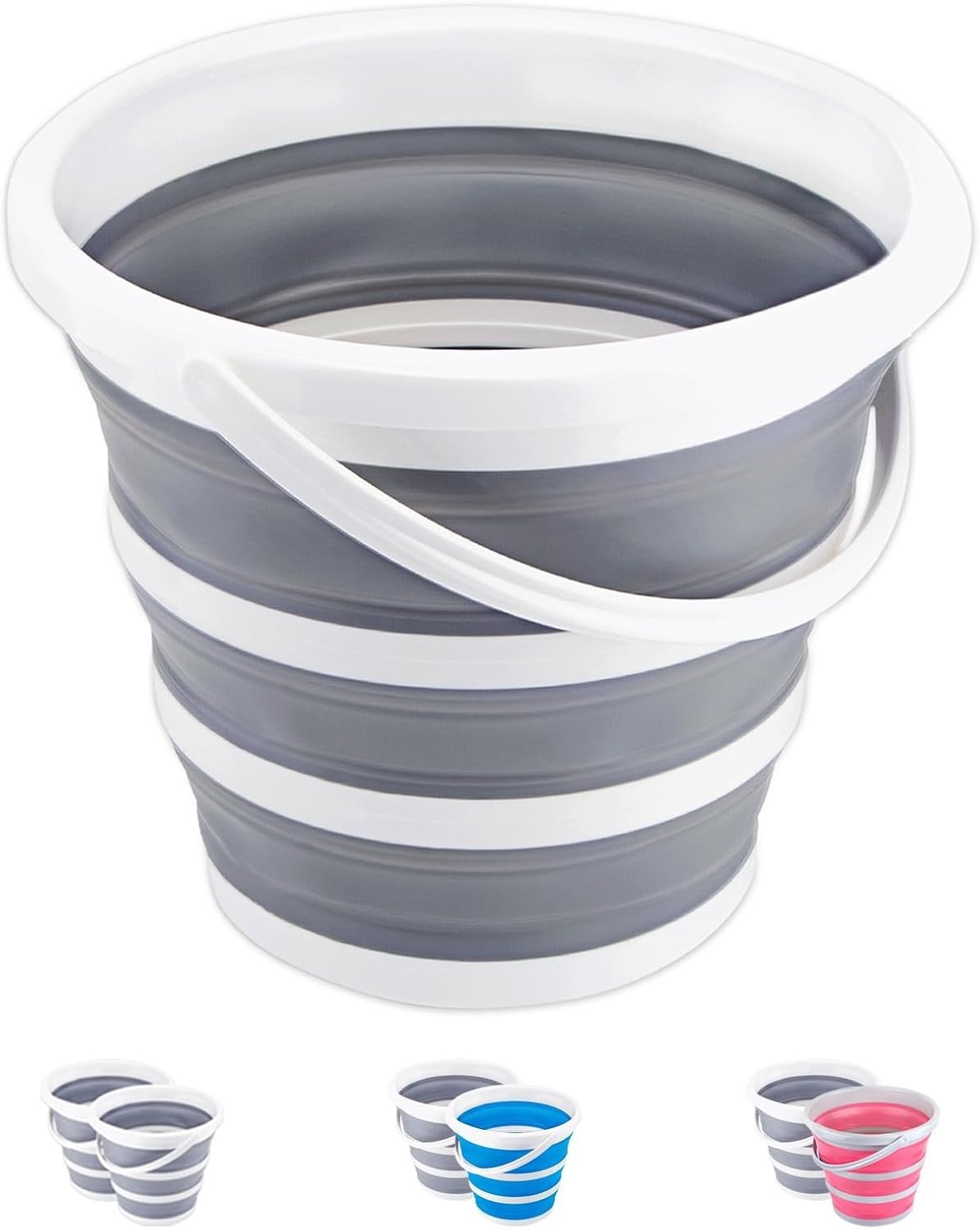 Cubo plegable de 10l y 2,6 galones para limpieza, cubo para fregona, plegable