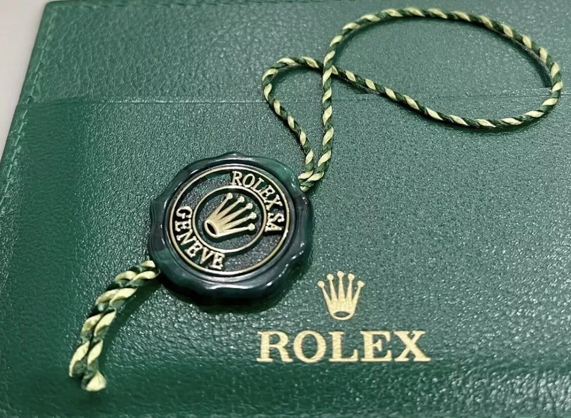 Authentic Rolex Green Tag Hang Tag Chronometer Certified For Years 2014-2025