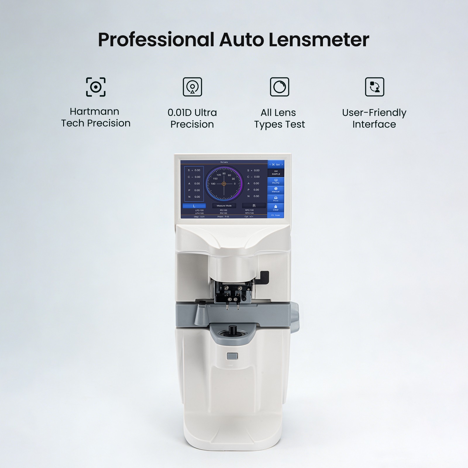 Multi-function Auto Lens Meter Touch Screen Uv Pd Printing Focimeter Lensometer