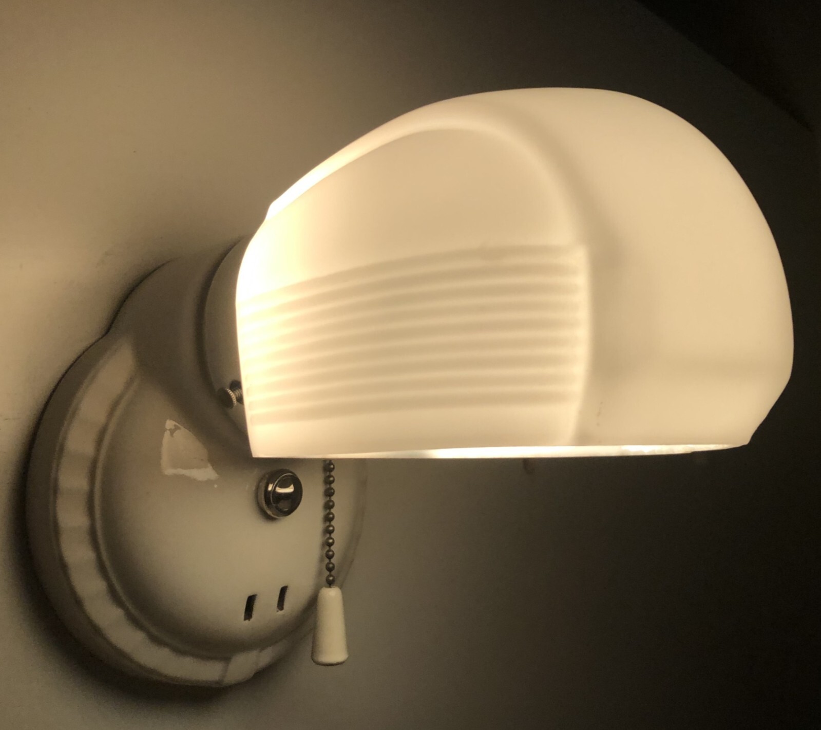 Vtg Porcelain Wall Sconce Pair Antique Ceramic Light Fixture Art Deco USA #i33