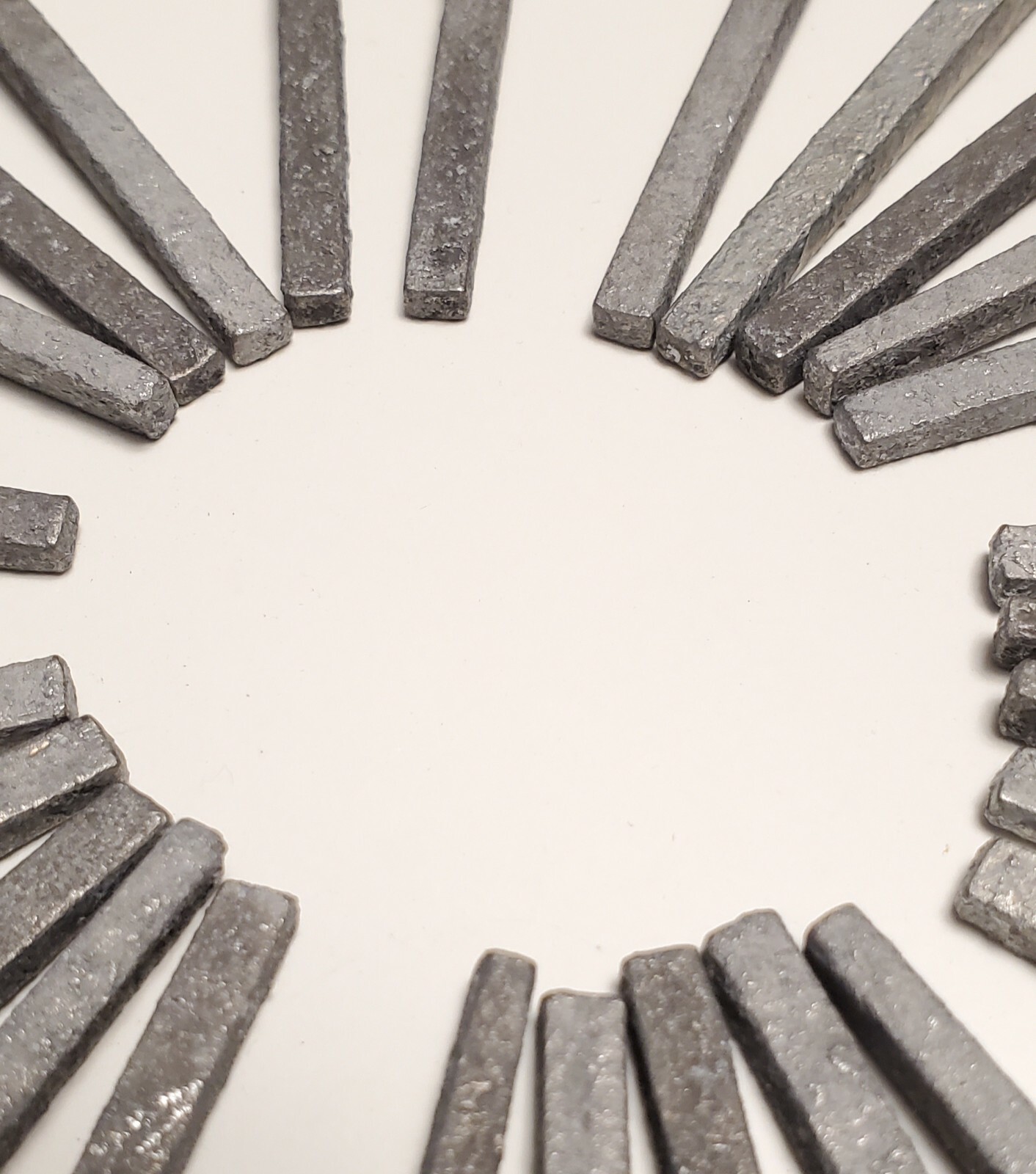 1/2 lb rose head square cut 2 1/2" blunt point galvanized boat nails Atlas NOS