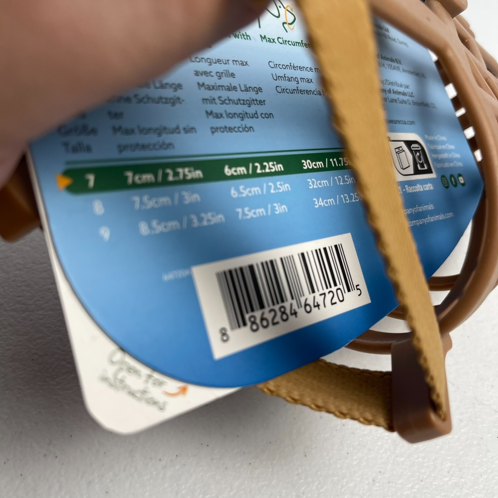 Baskerville Classic Basket Muzzle - Prevents Biting and Food Waste Scavenging,