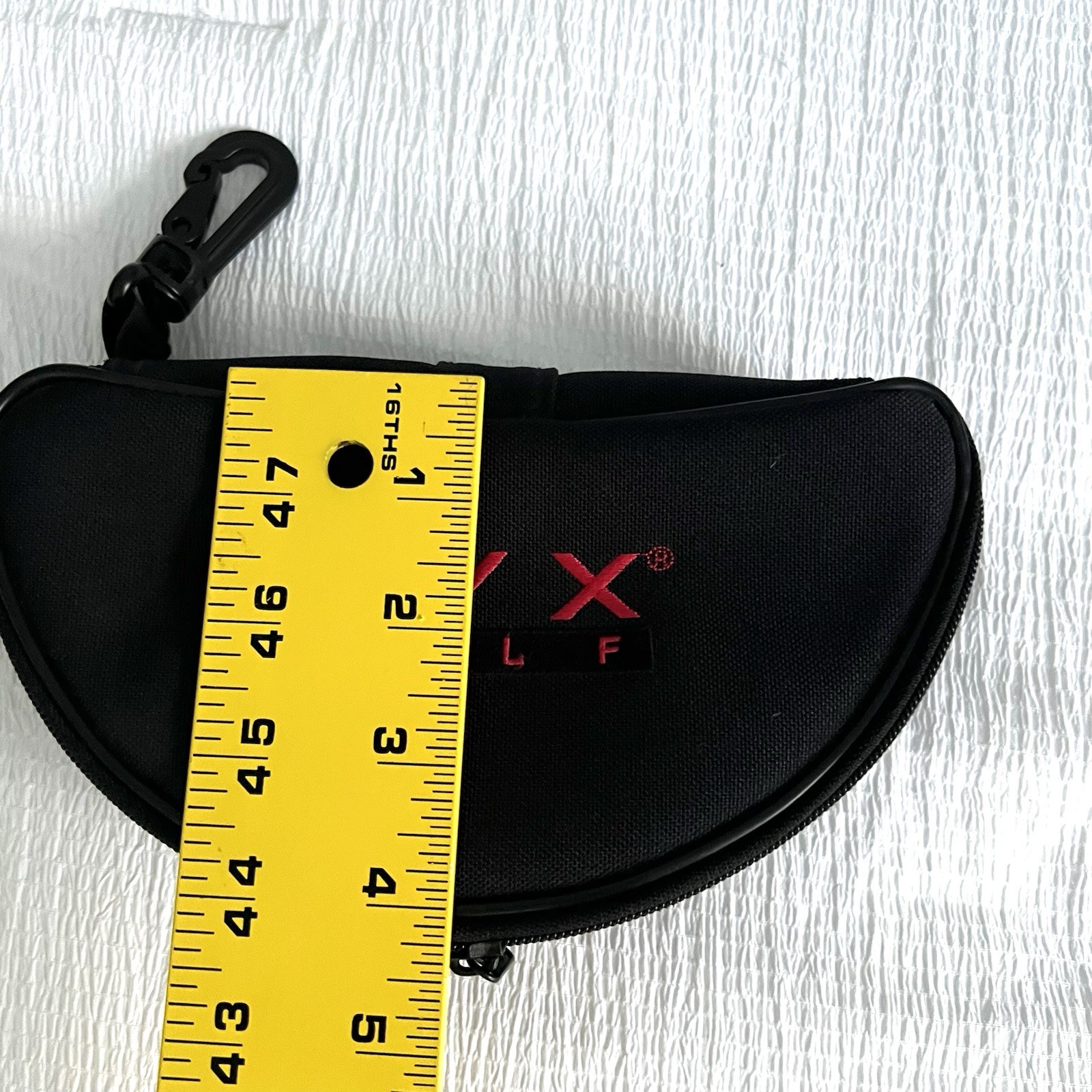 NYX Golf Black Sunglasses Case - CASE Only With Foam Padding And Sleeve And Clip