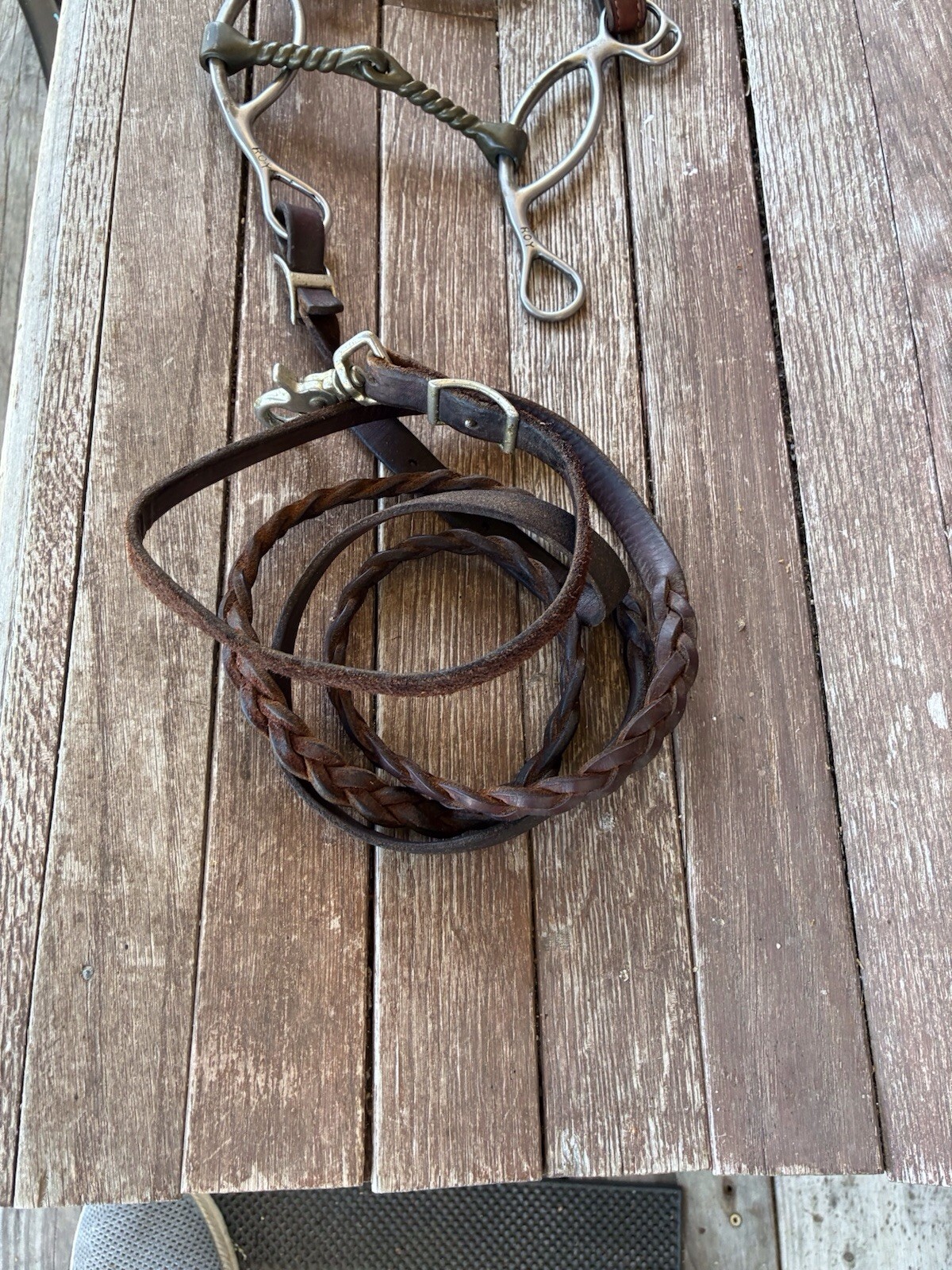 Champion Equine Headstall And Roy Robinson Snaffle Bit Good Condition