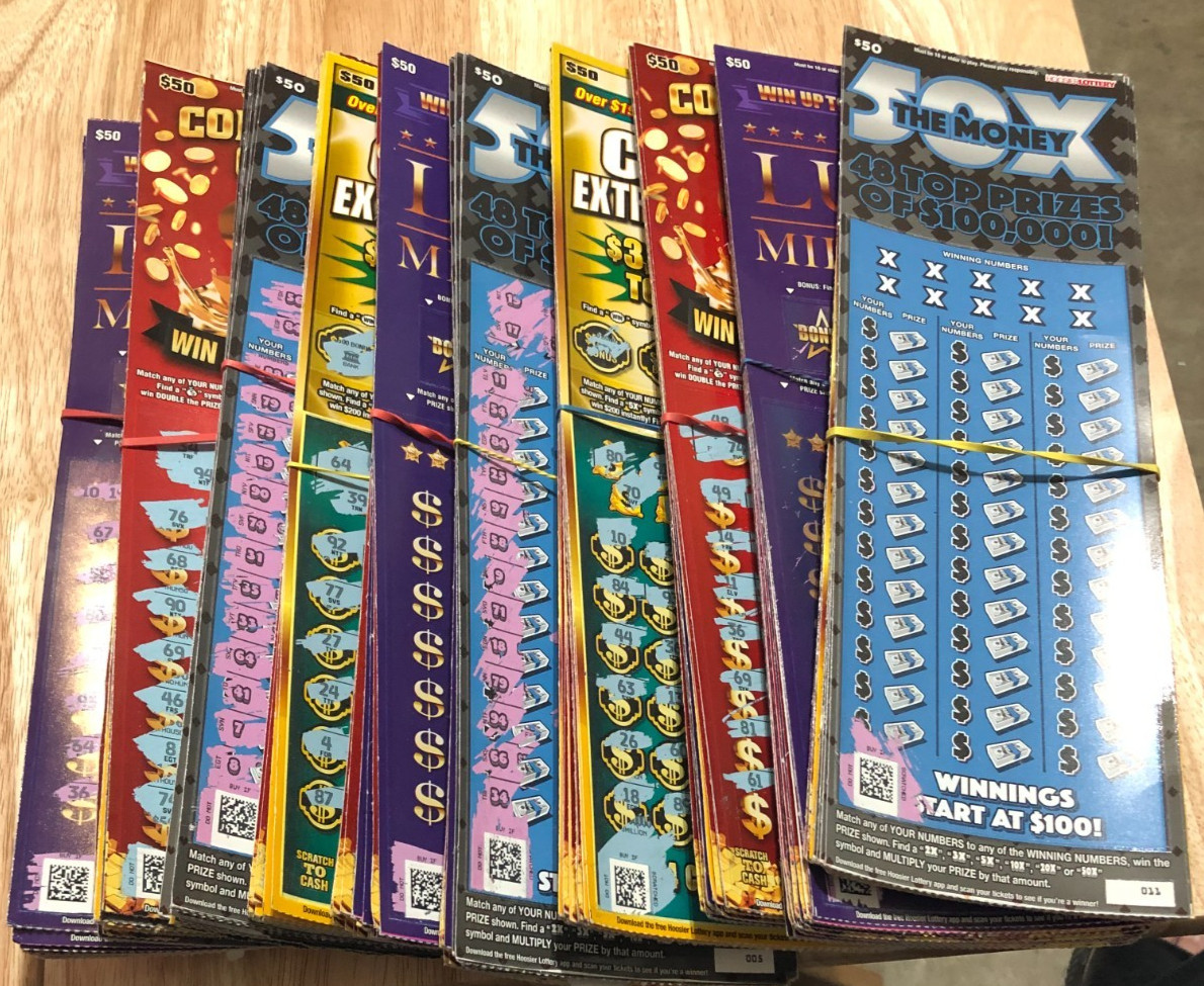 $6,000 Worth of Indiana NON-WINNING used $50 Lottery Scratch off Tickets 2025