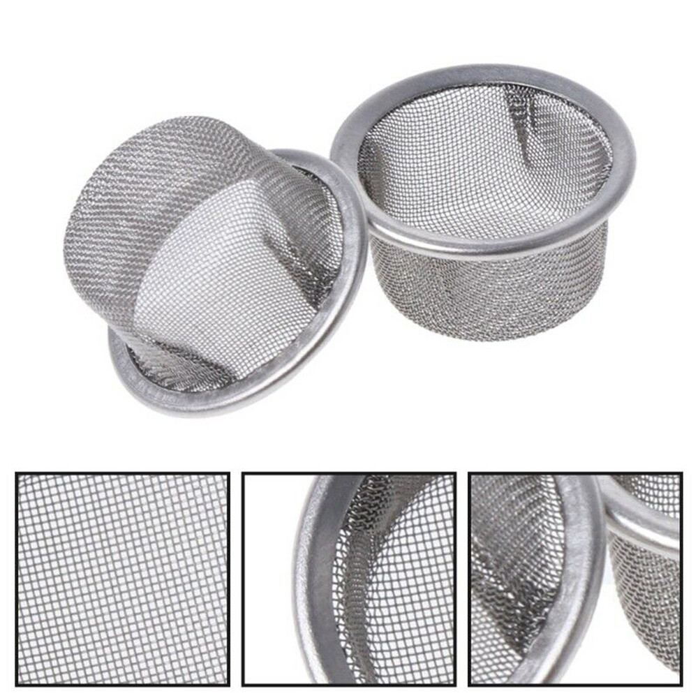 40PCS Tobacco Smoking Pipe Metal Filter Screen Steel Mesh Concave Bowl Style ELH